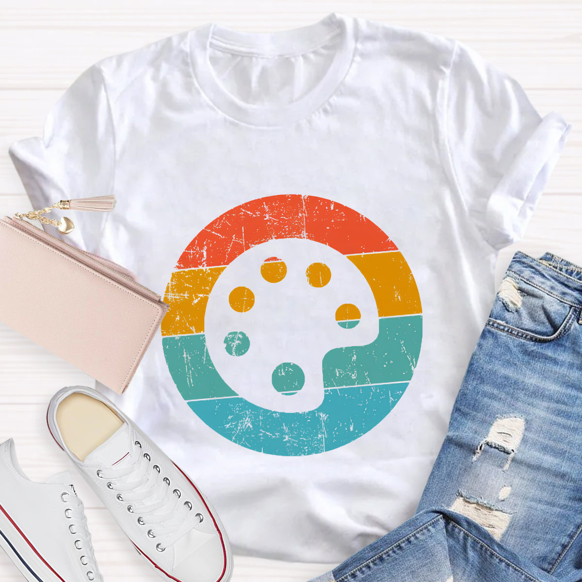 Paint Palette Art Teacher T-Shirt