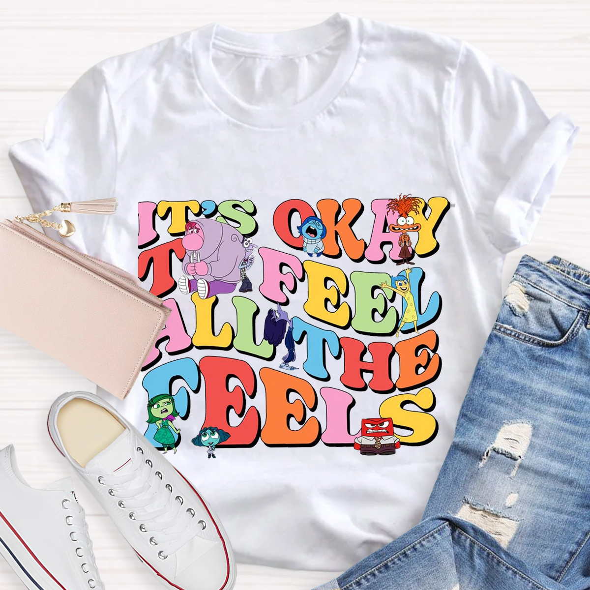 It's OK To Feel All the Feels Teacher T-Shirt