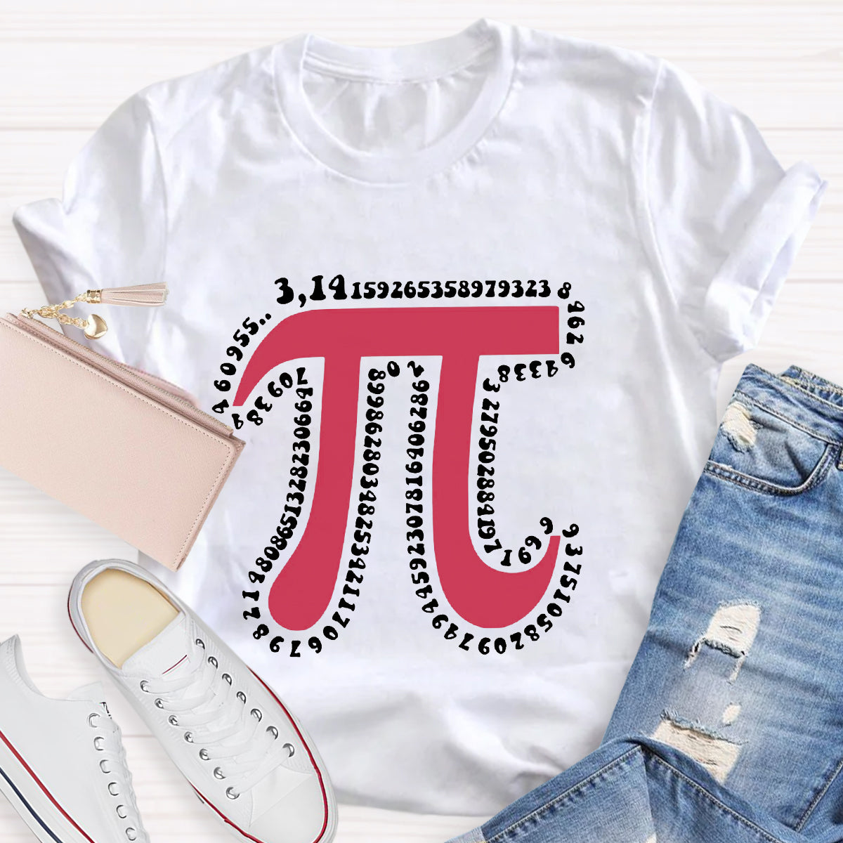 Pink Pi Day Math Teacher T-Shirt