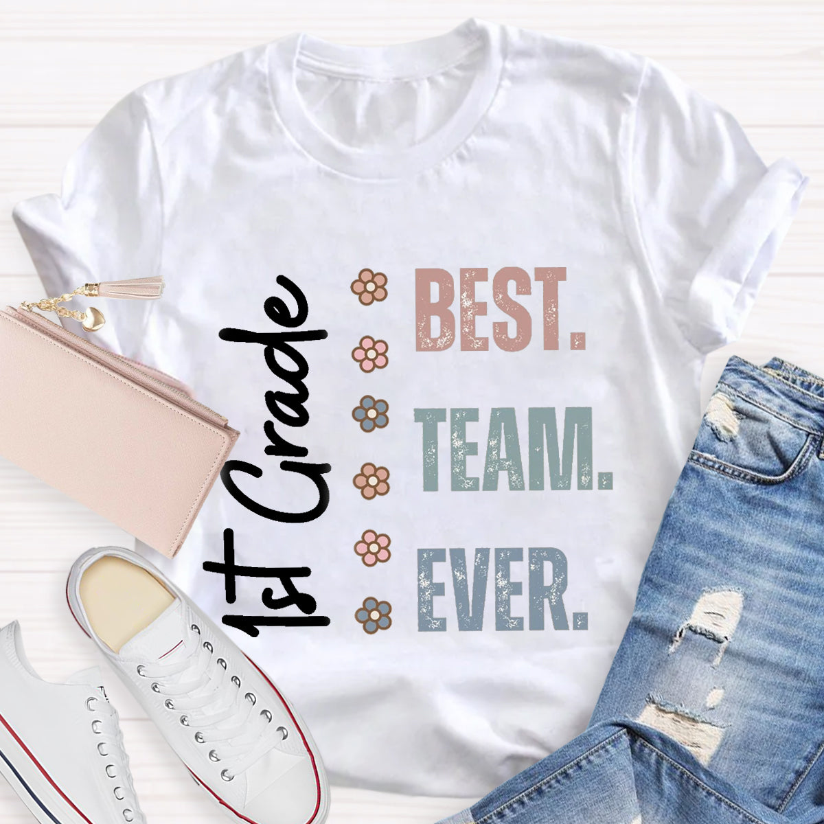 Personalized Grade Best Team Ever Teacher T-Shirt