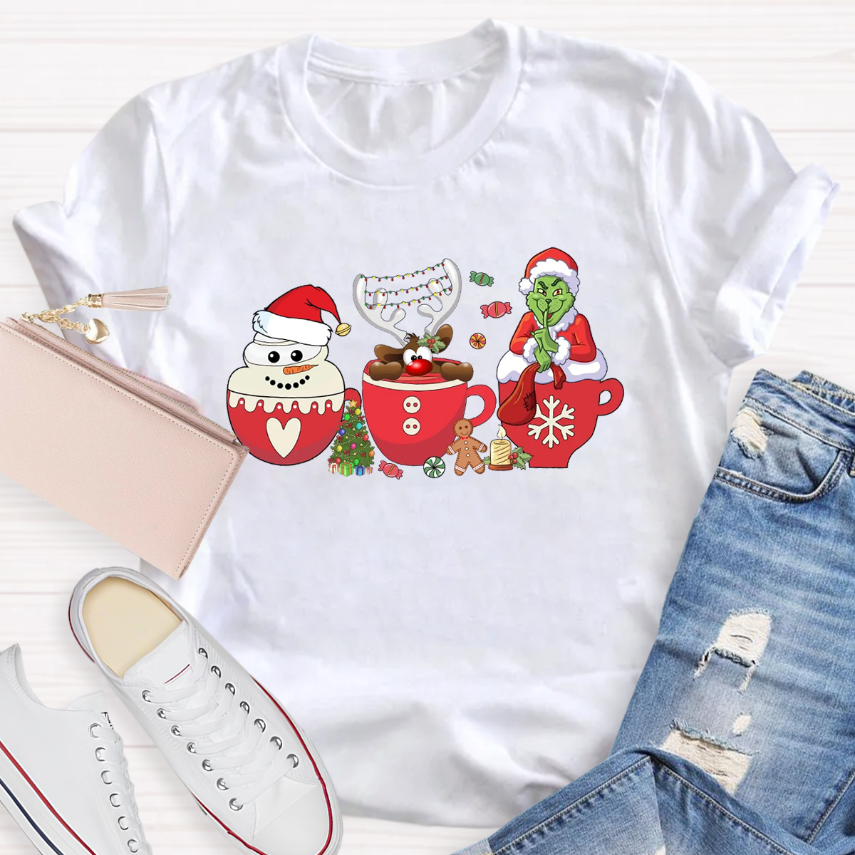 Retro Grinch Christmas Coffee T-Shirt