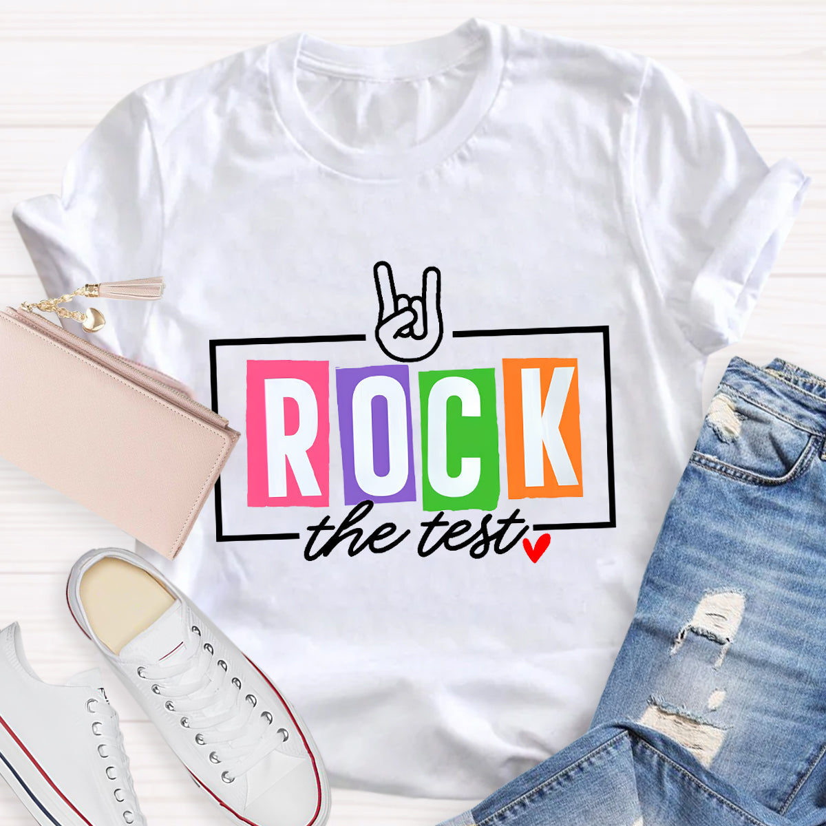 Rock the Test Teacher T-Shirt