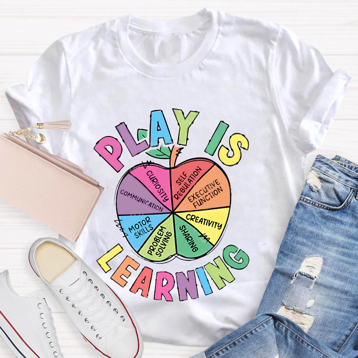 Play Is Learning Apple Teacher T-Shirt