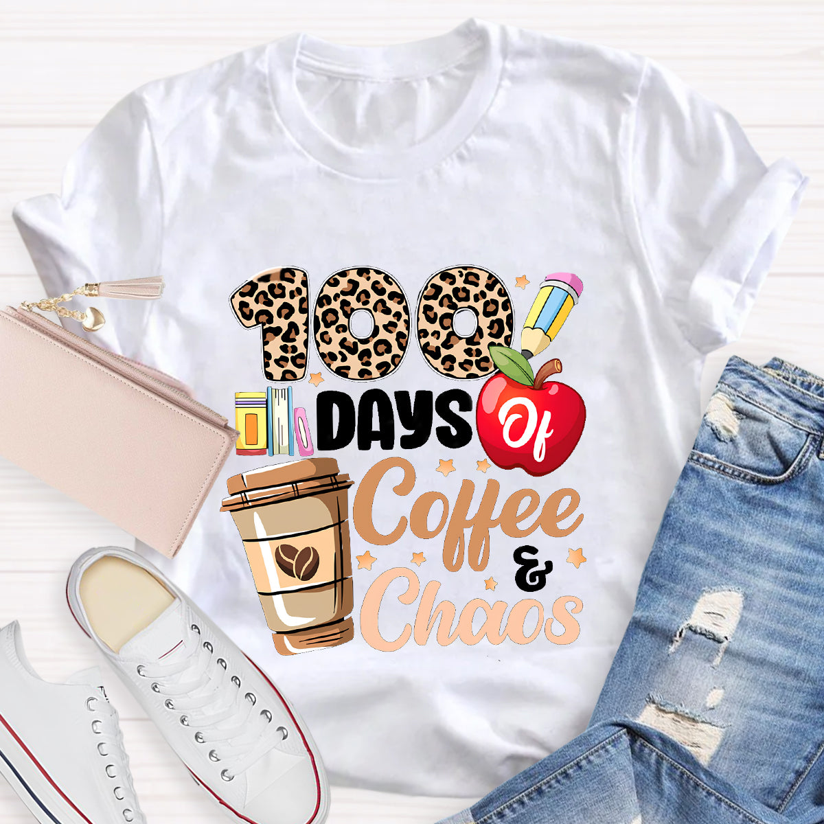 100 Days Coffee And Chaos T-Shirt