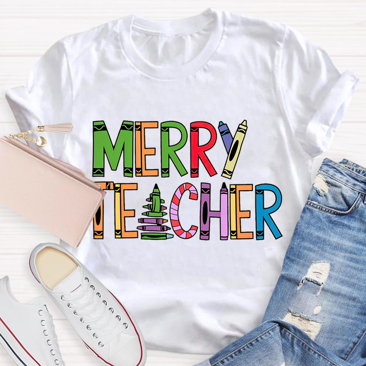 Cute Merry Christmas Teacher T-Shirt