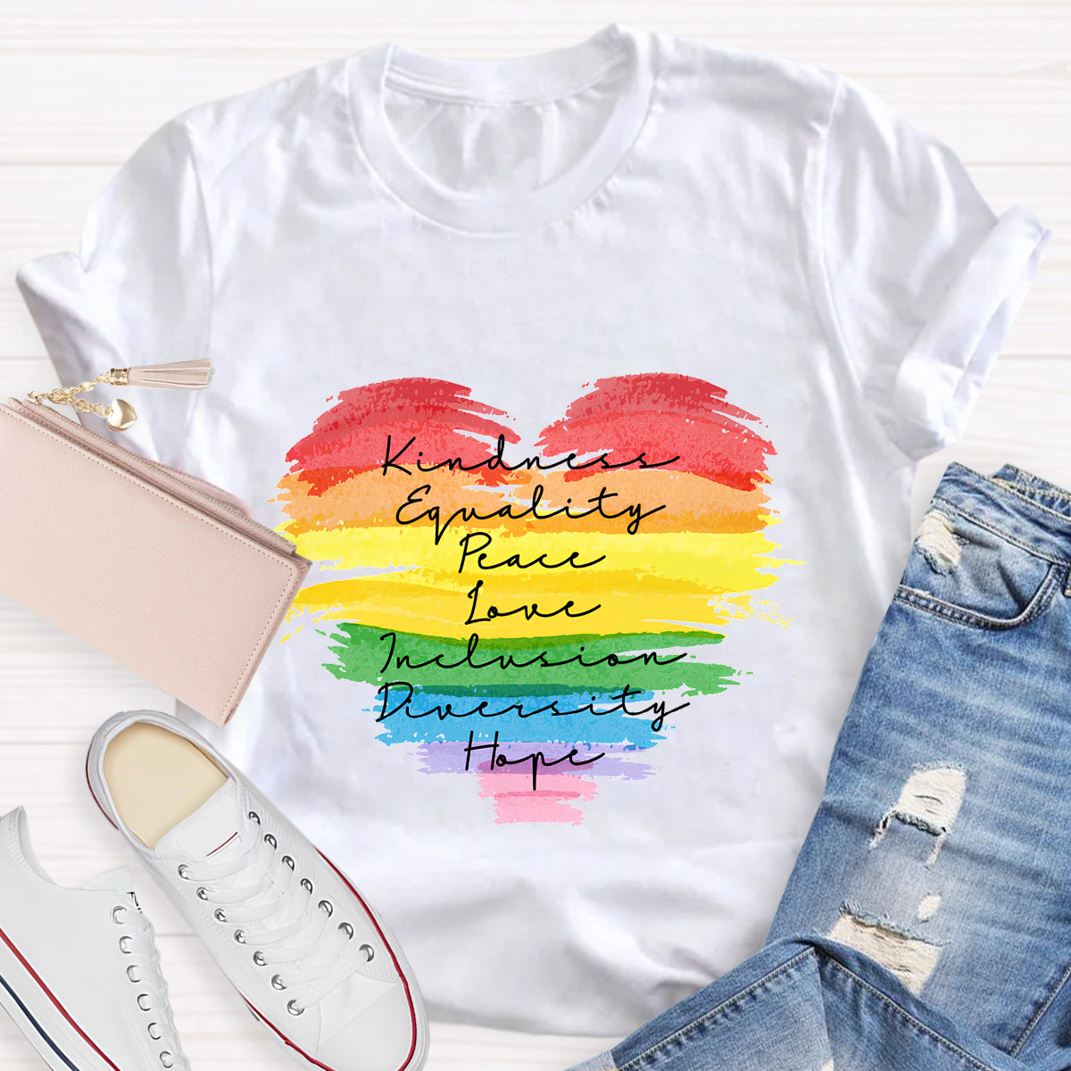 Kindness Equality Peace Love Inclusion Diversity Hope T-Shirt