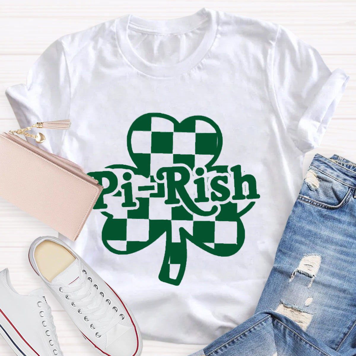 Pi-rish St. Patricks Day  Math Teacher  T-Shirt