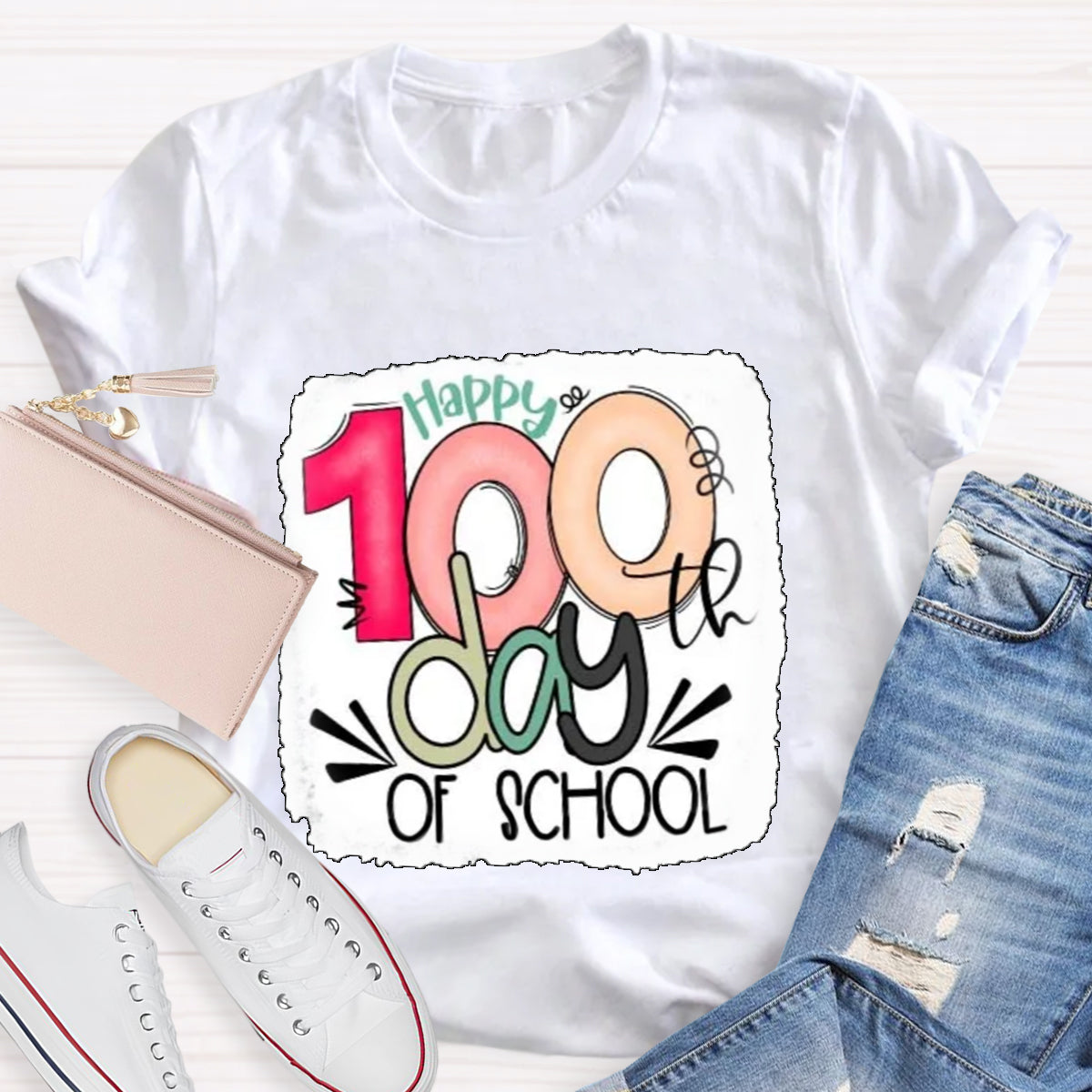 Happy 100th Days Of School Teacher T-Shirt