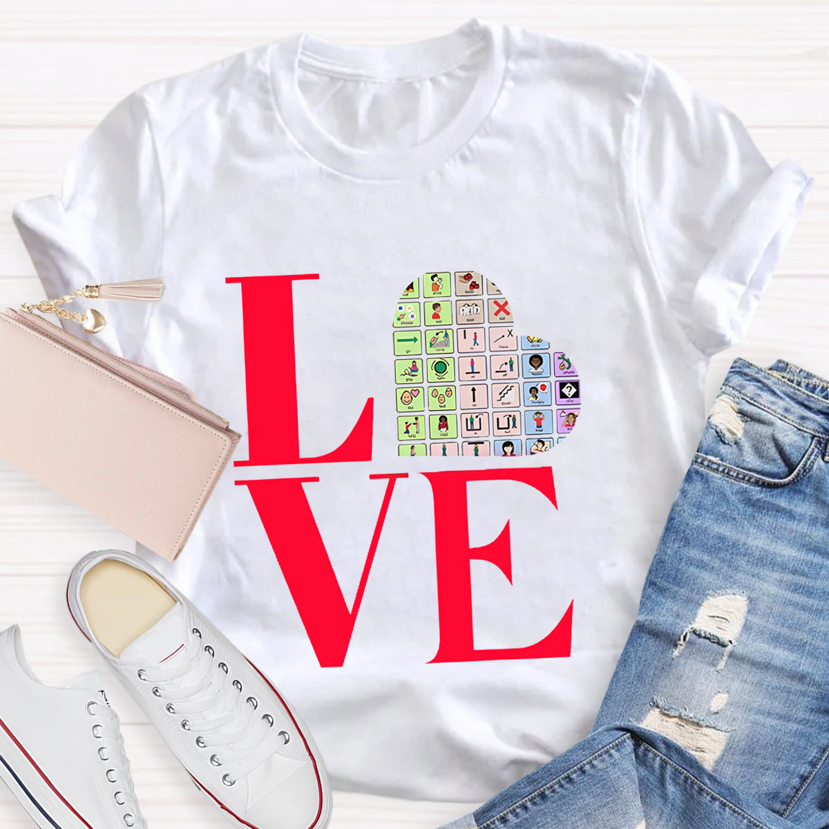 Valentine's AAC for Speech Therapist Teacher T-Shirt