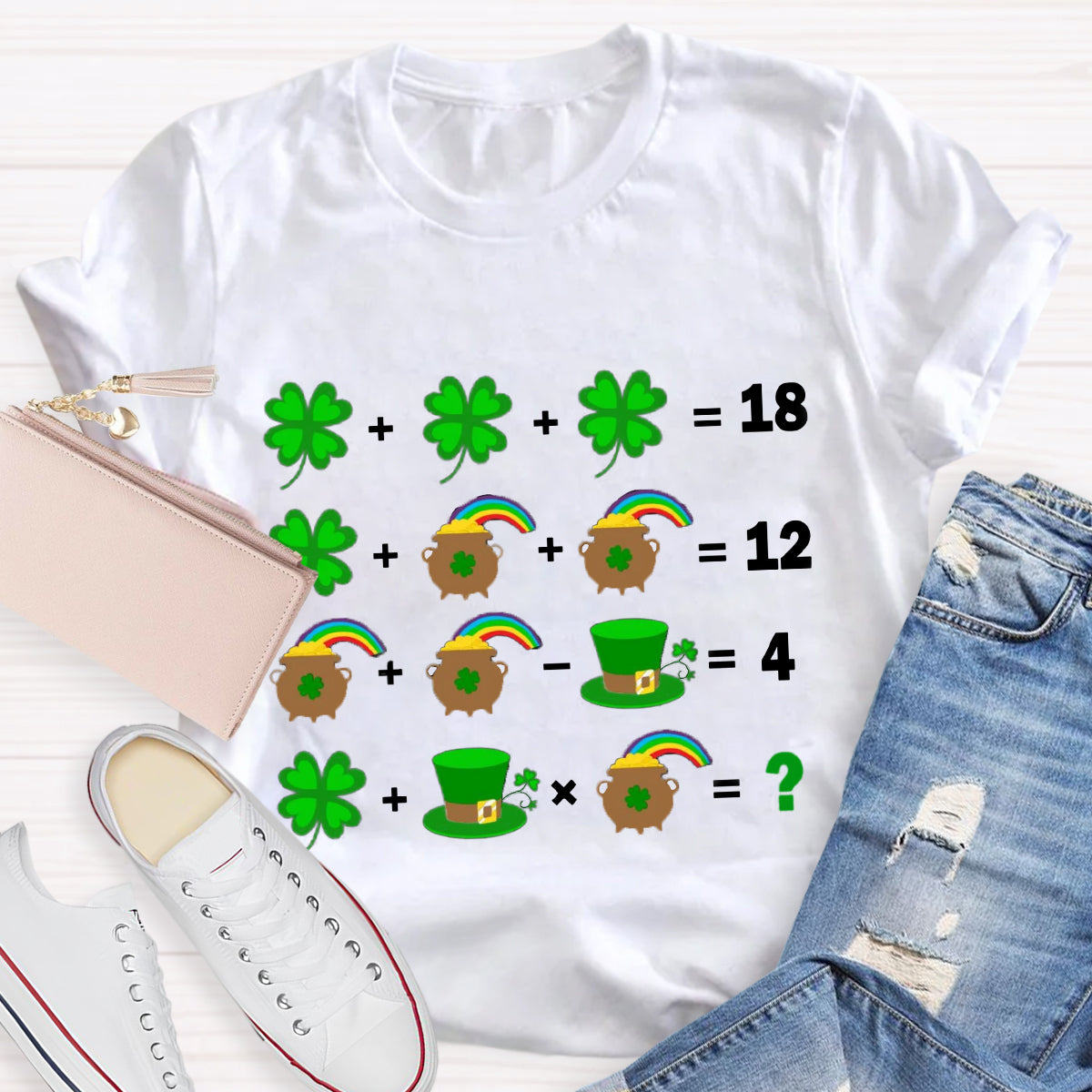 Math Teacher St Patrick's Day T-Shirt