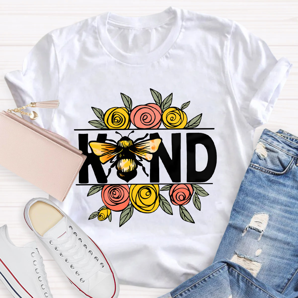 Bee Kind Flowers T-Shirt