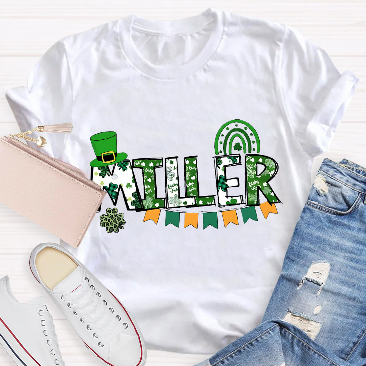 Personalized Name Saint Patricks Day Teacher T-Shirt