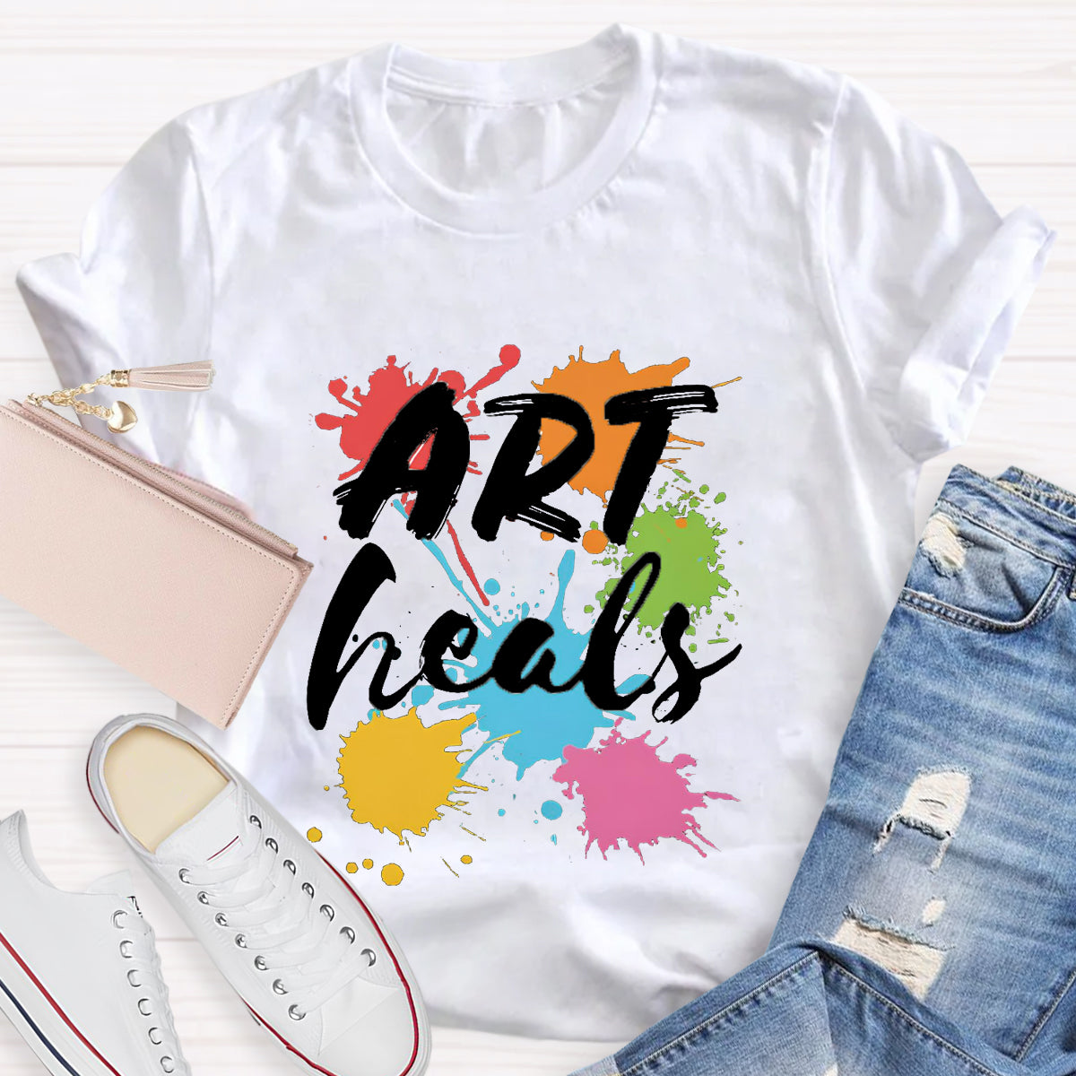 Art Heals Teacher T-Shirt