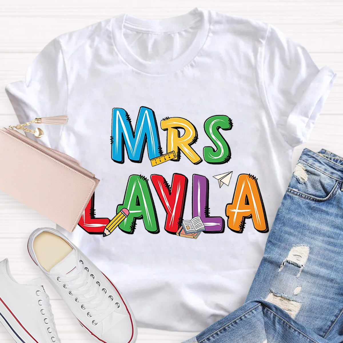 Personalized Your Name Teacher T-Shirt