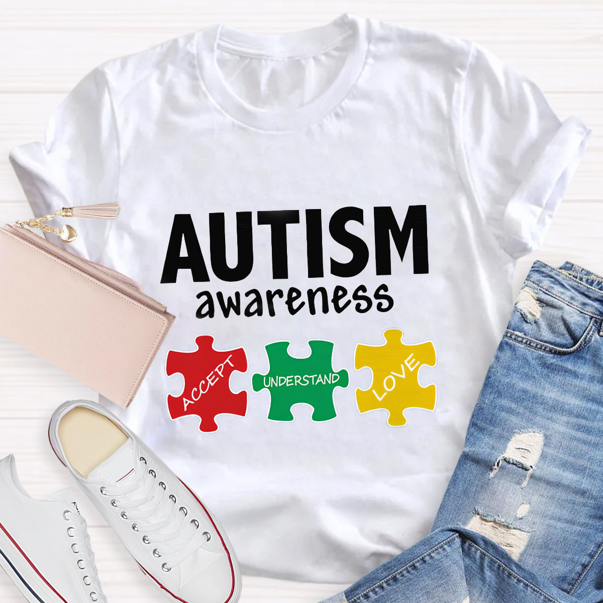 Autism Awareness Support Puzzle T-Shirt