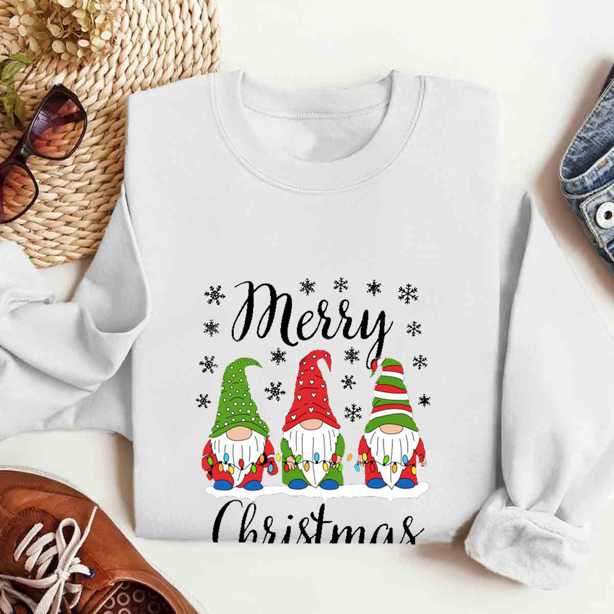 Merry Christmas Three Gnomes Sweatshirt