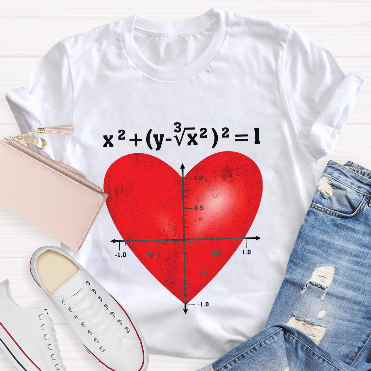 Heart Equation Math Teacher T-Shirt