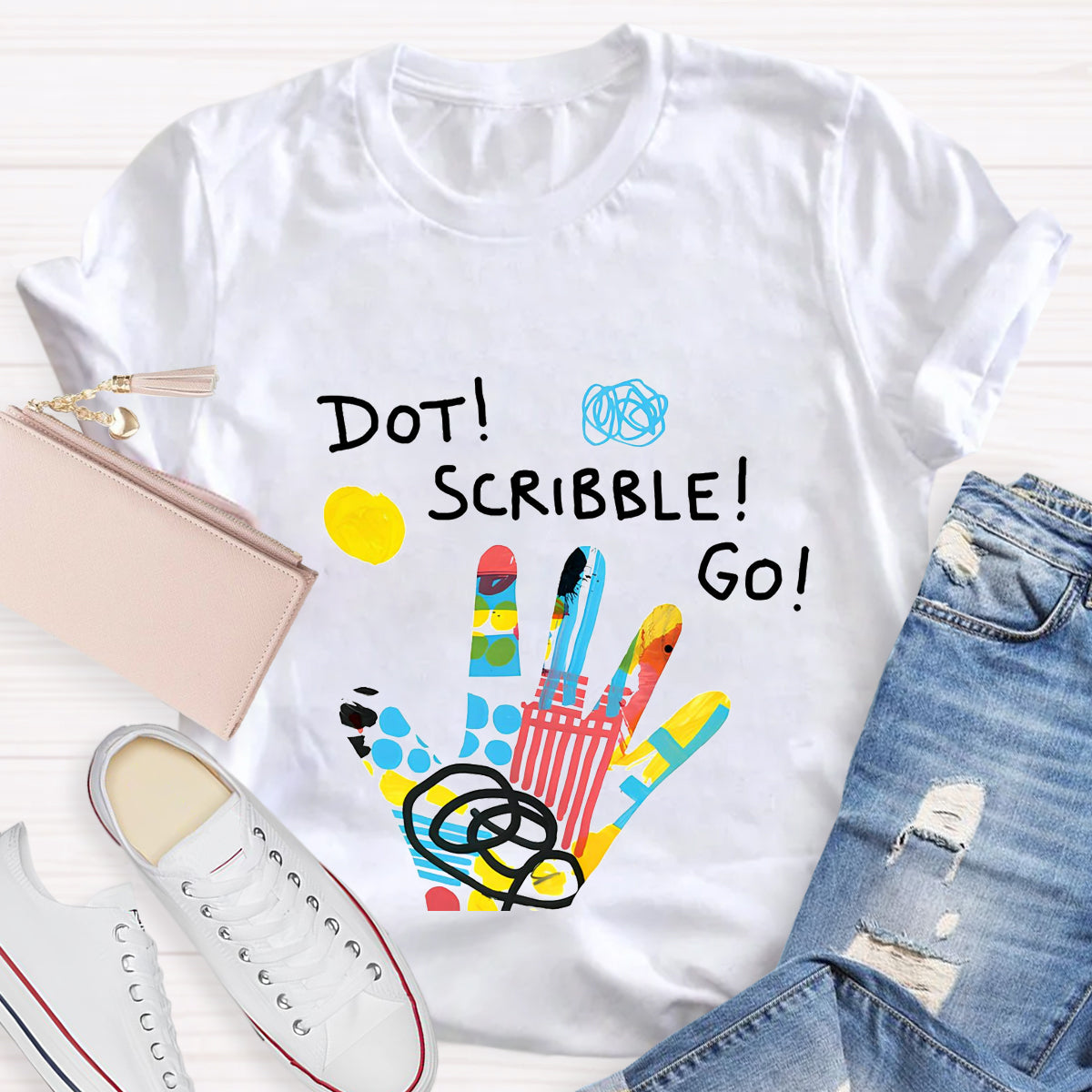 Dot Scribble Go Children's Books T-Shirt