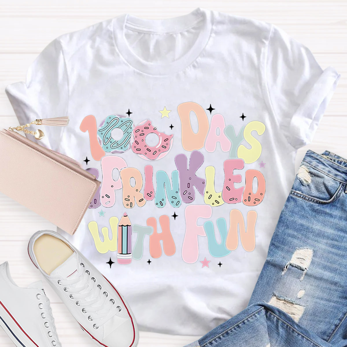 100 Days Sprinkled With Fun Teacher T-Shirt