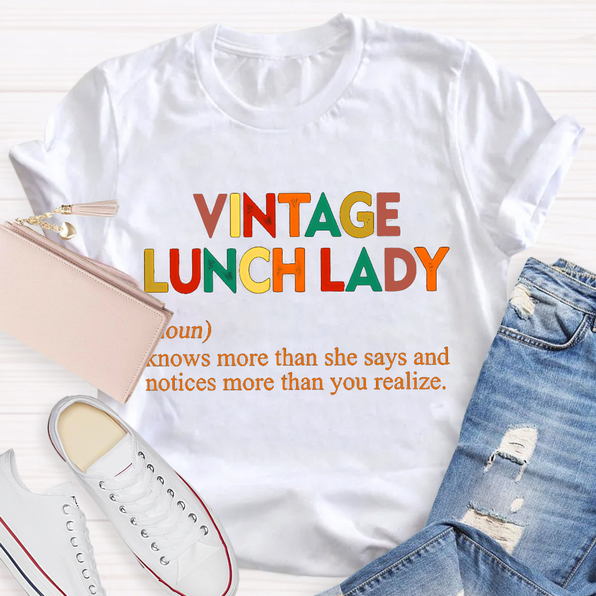 Vintage Lunch Lady Teacher T-Shirt