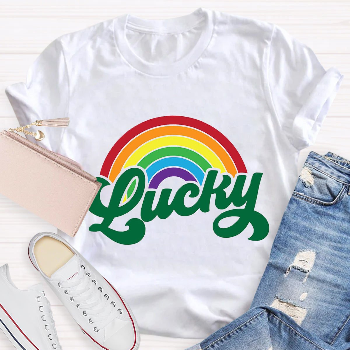 Lucky Rainbow Teacher T-Shirt