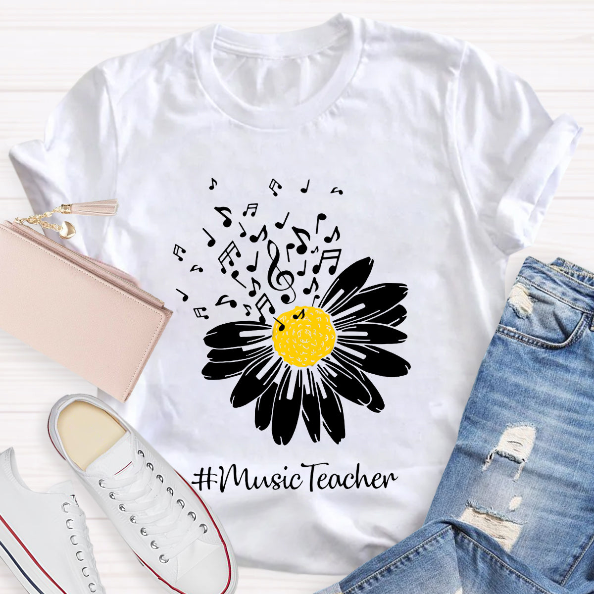 Sunflower Music Teacher T-Shirt