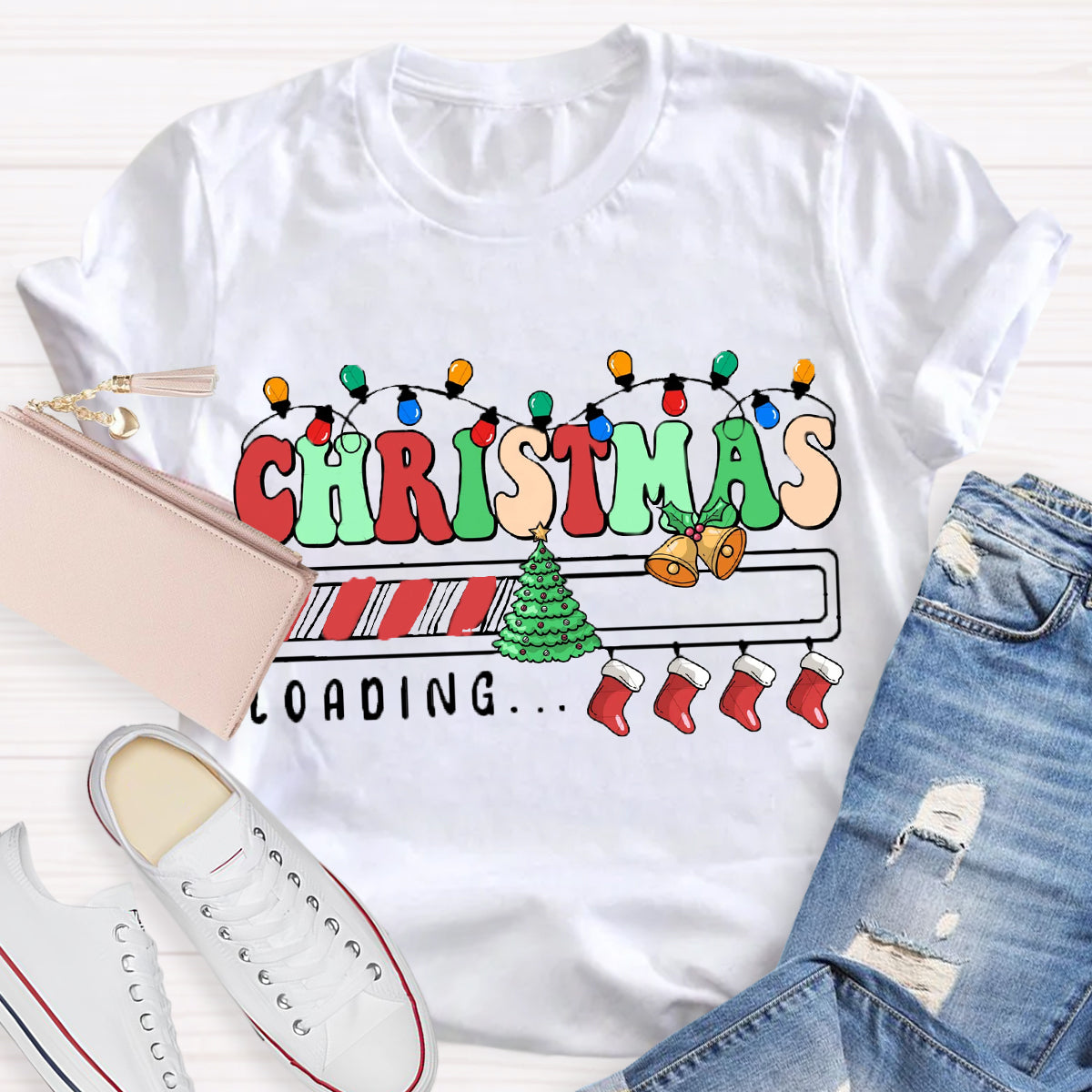 Christmas Loading Teacher T-Shirt