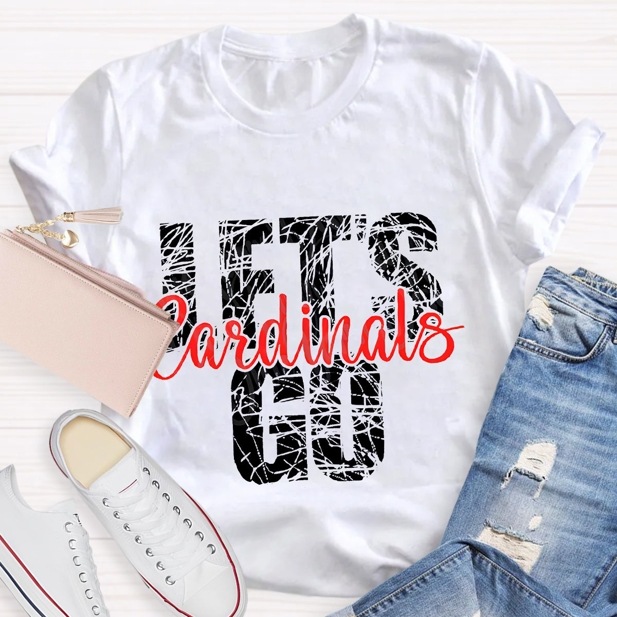 Personalized  Mascot Cardinals Teacher T-Shirt