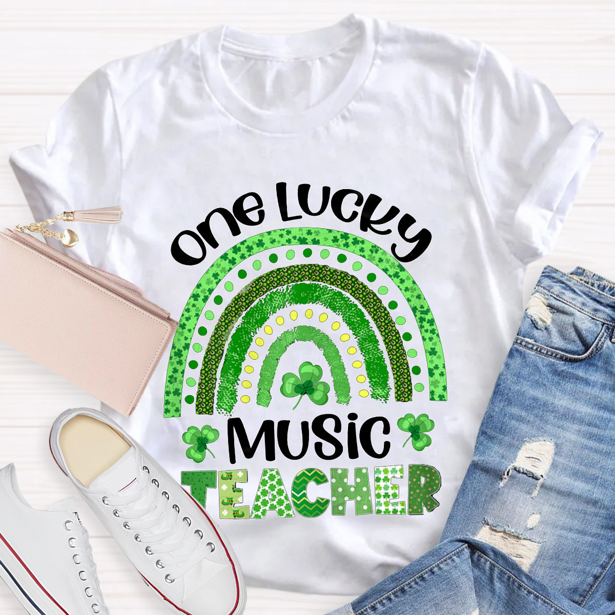 Personalized Subject One Lucky Music Teacher T-Shirt