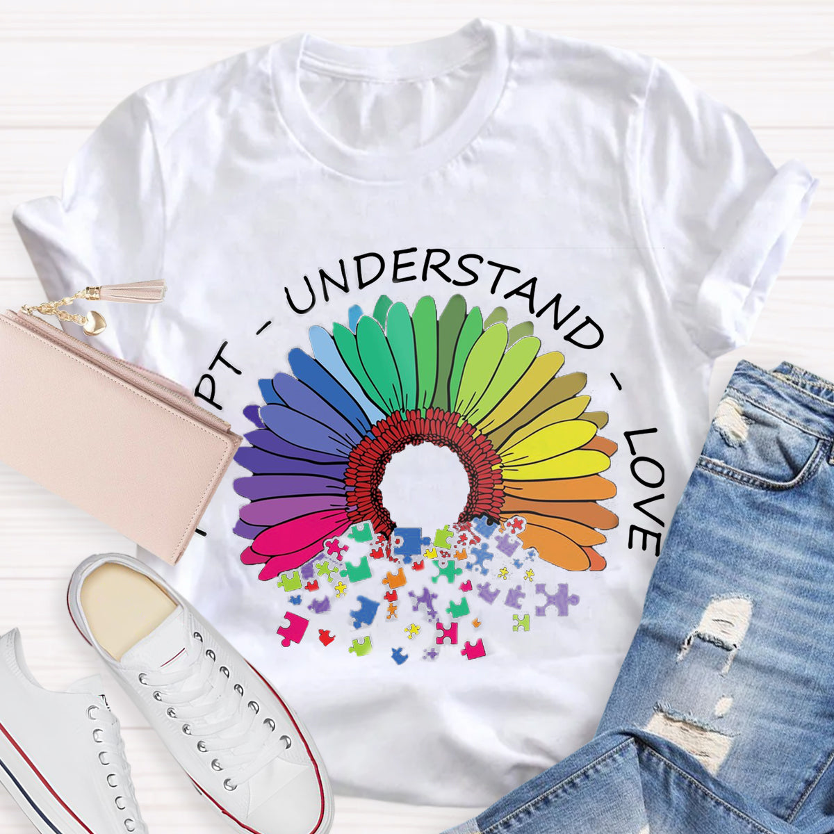 Accept Understand Love Daisy T-Shirt