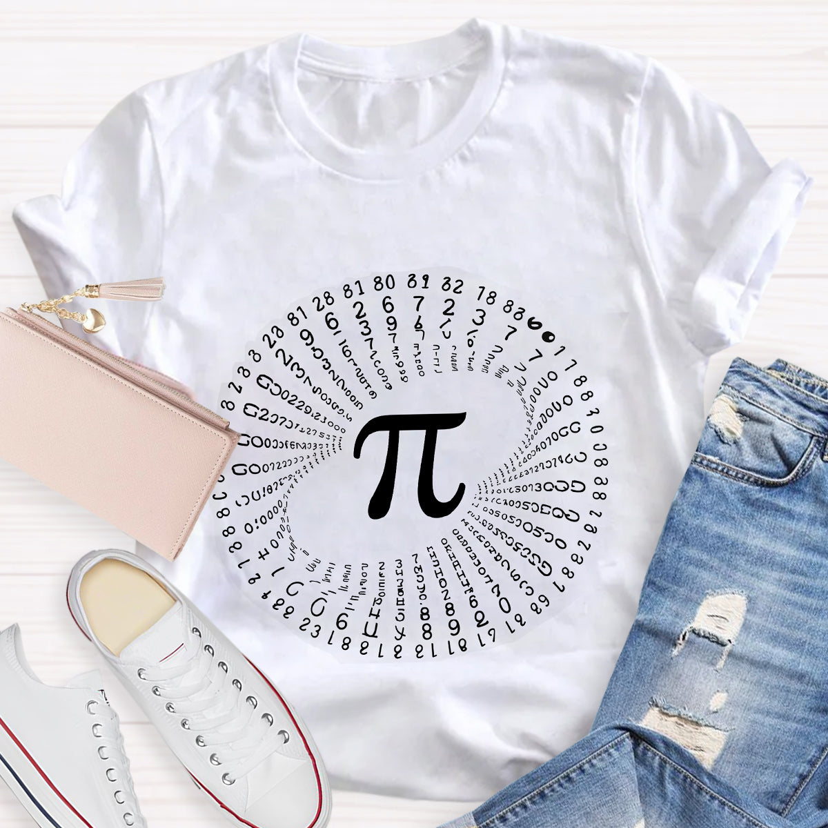 Spiral Pi Math Teacher T-Shirt