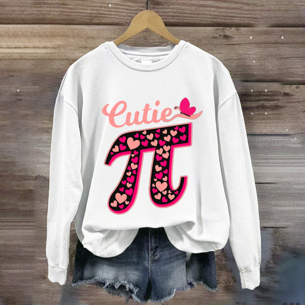 Cutie Pink Pi Math Teacher Sweatshirt