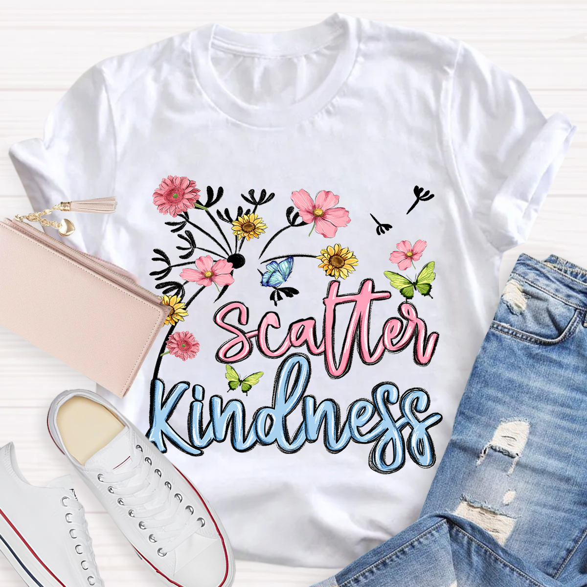 Scatter Kindness Floral T-Shirt