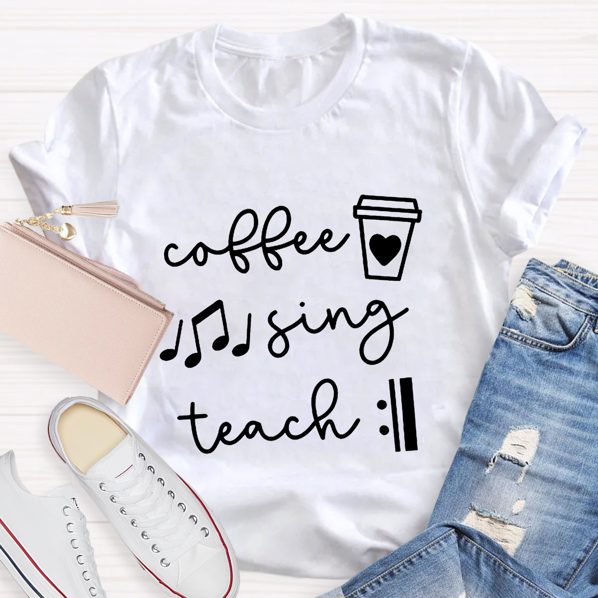 Coffee Sing Teach Teacher T-Shirt