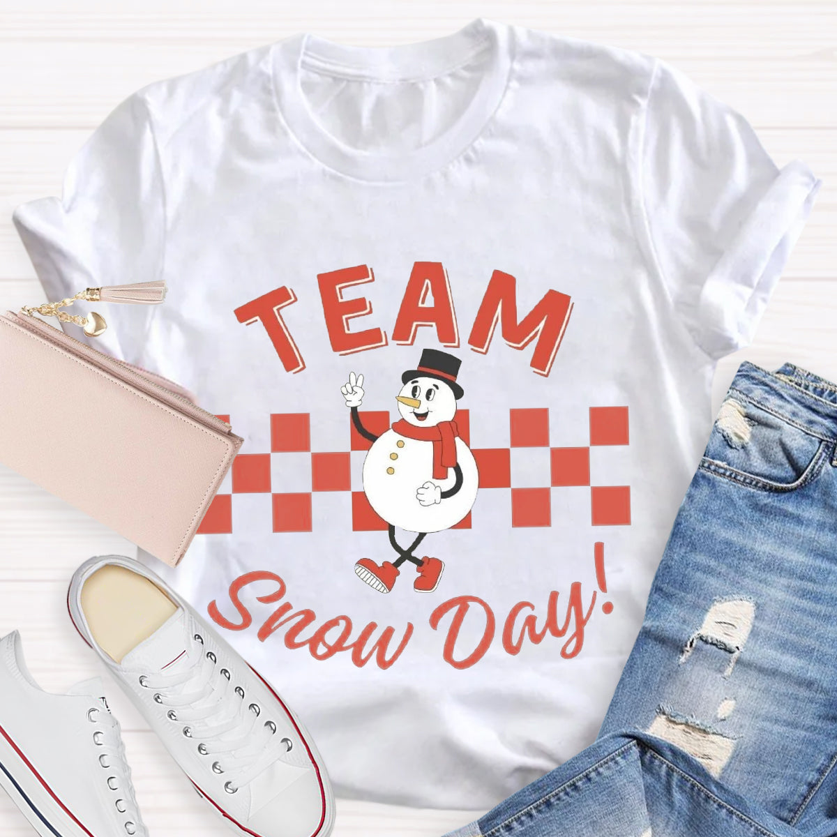 Team Of Snow Day Teacher T-Shirt