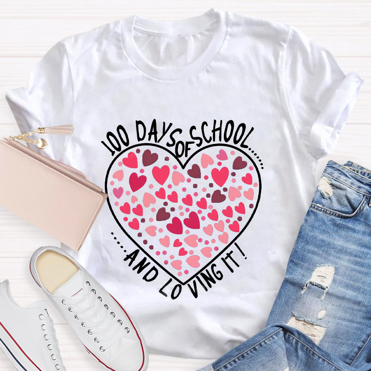 100 Days Of School And Loving It Teacher T-Shirt