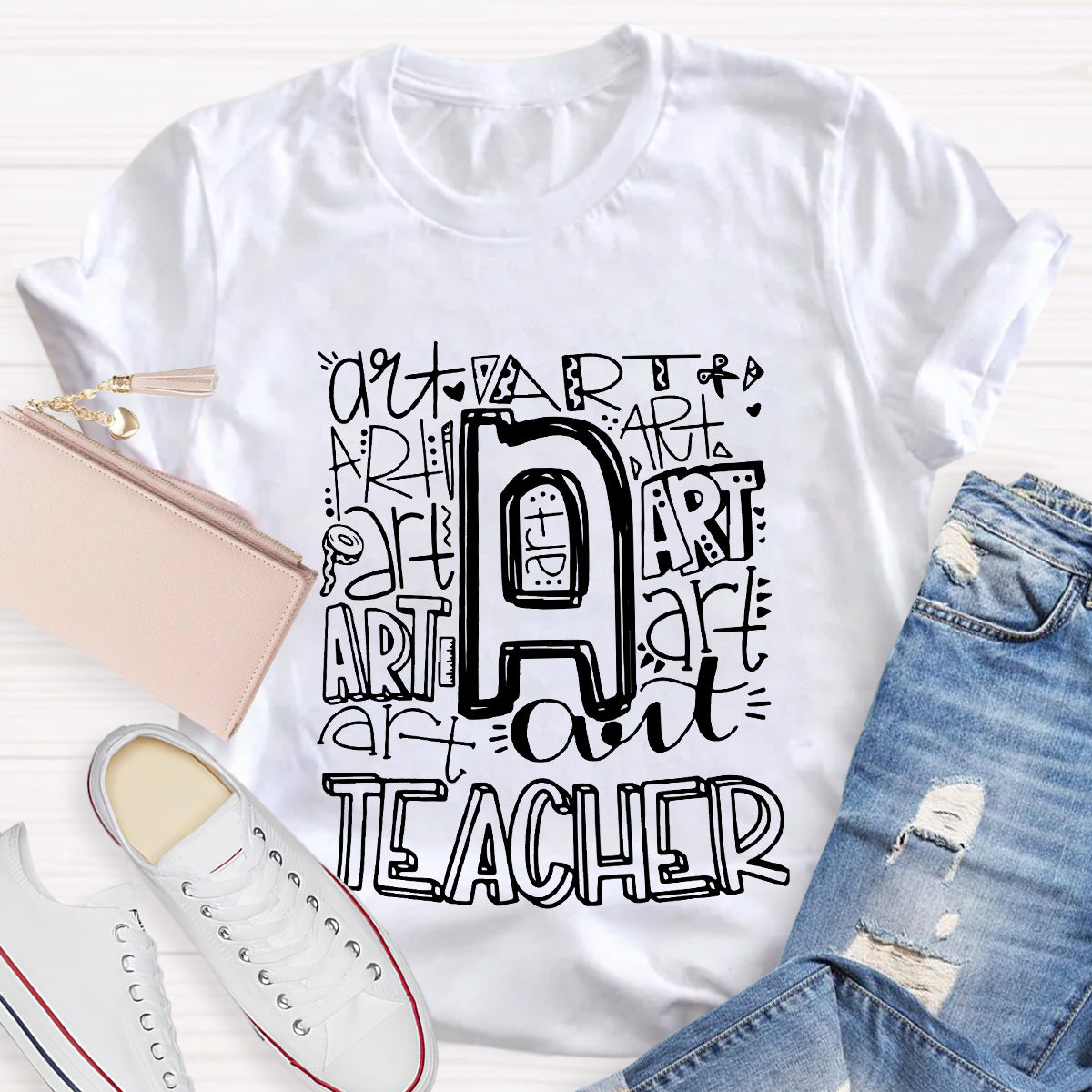 Art Teacher Typography T-Shirt