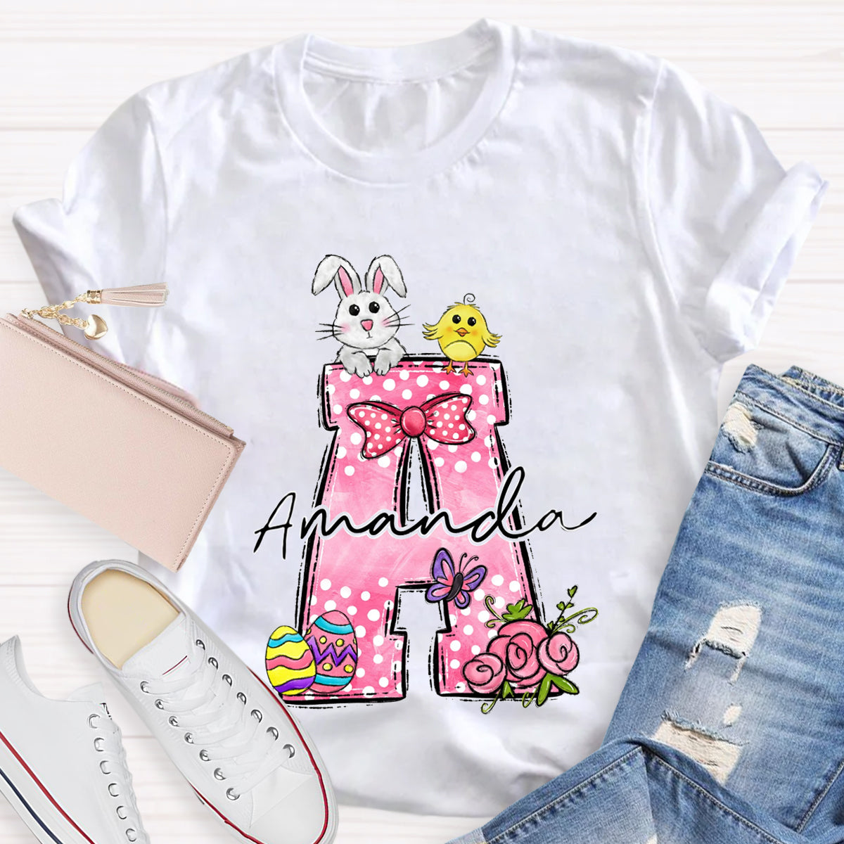 Personalized Name Pink Benny Amanda T-Shirt