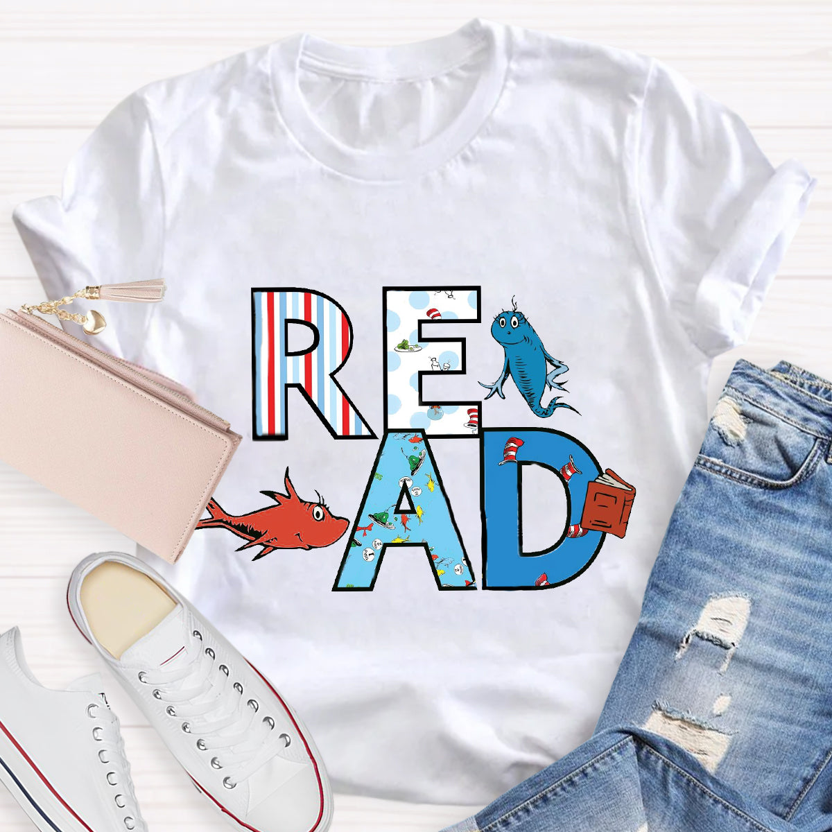 Read Book Character Day T-Shirt