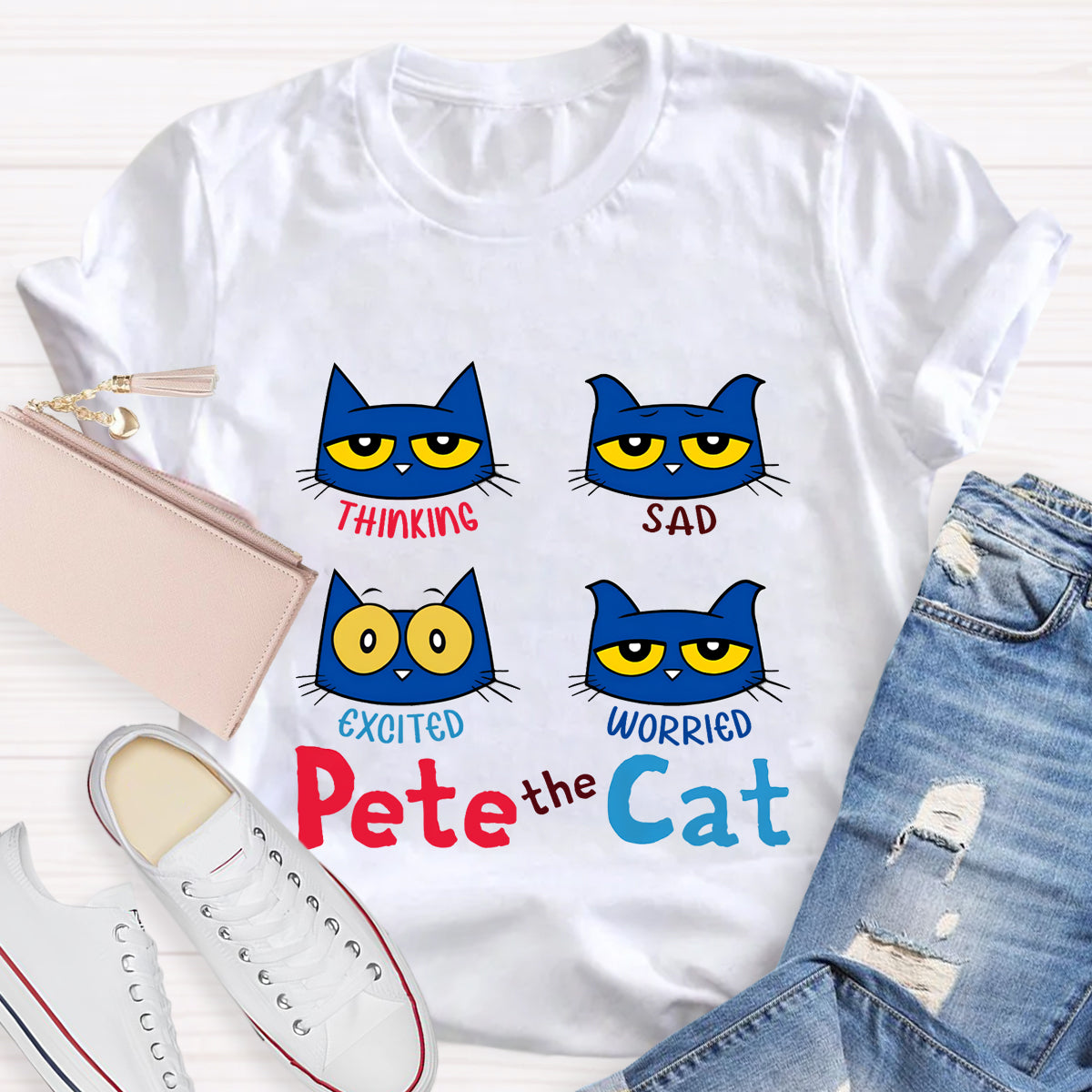 Funny Pete The Cat Emotions T-Shirt