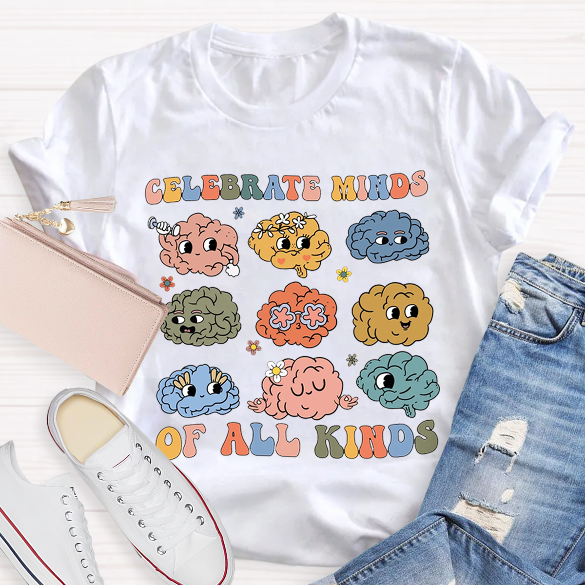 Celebrate Mind Of All Kinds Autism Awareness Special EducTeacher T-Shirt