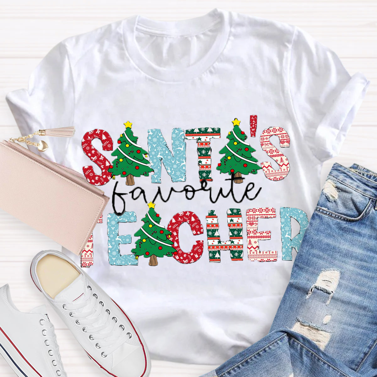 Santa's Favorite Teacher T-Shirt