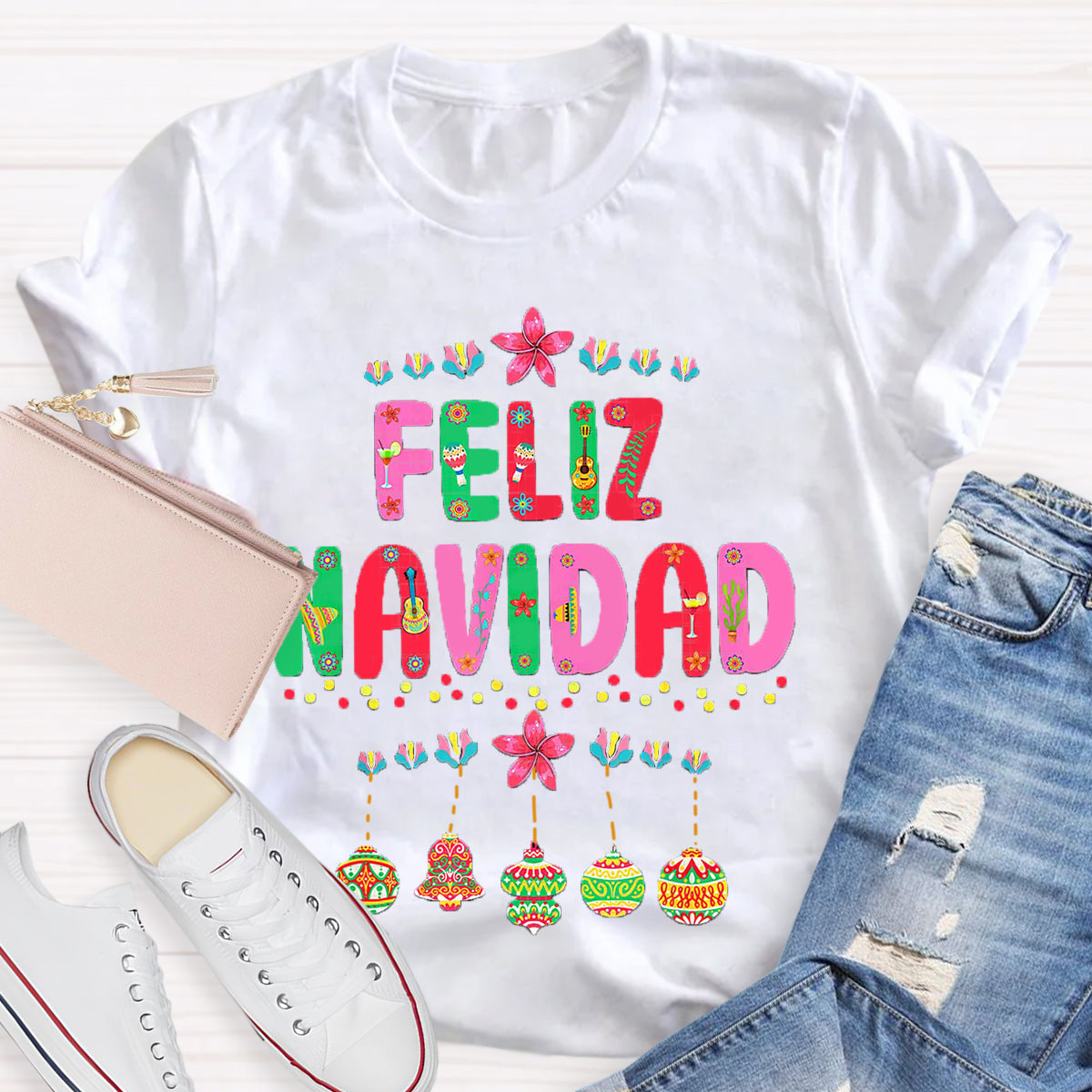 Feliz Navidad Spanish Teacher T-Shirt