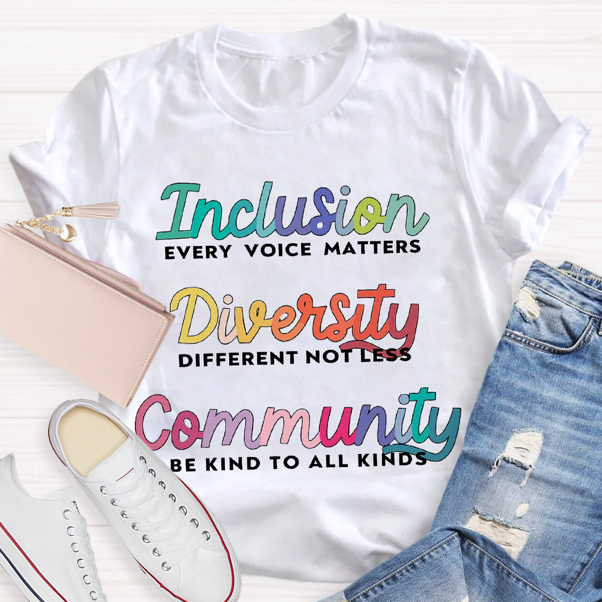 Inclusion Diversity Community Teacher T-Shirt