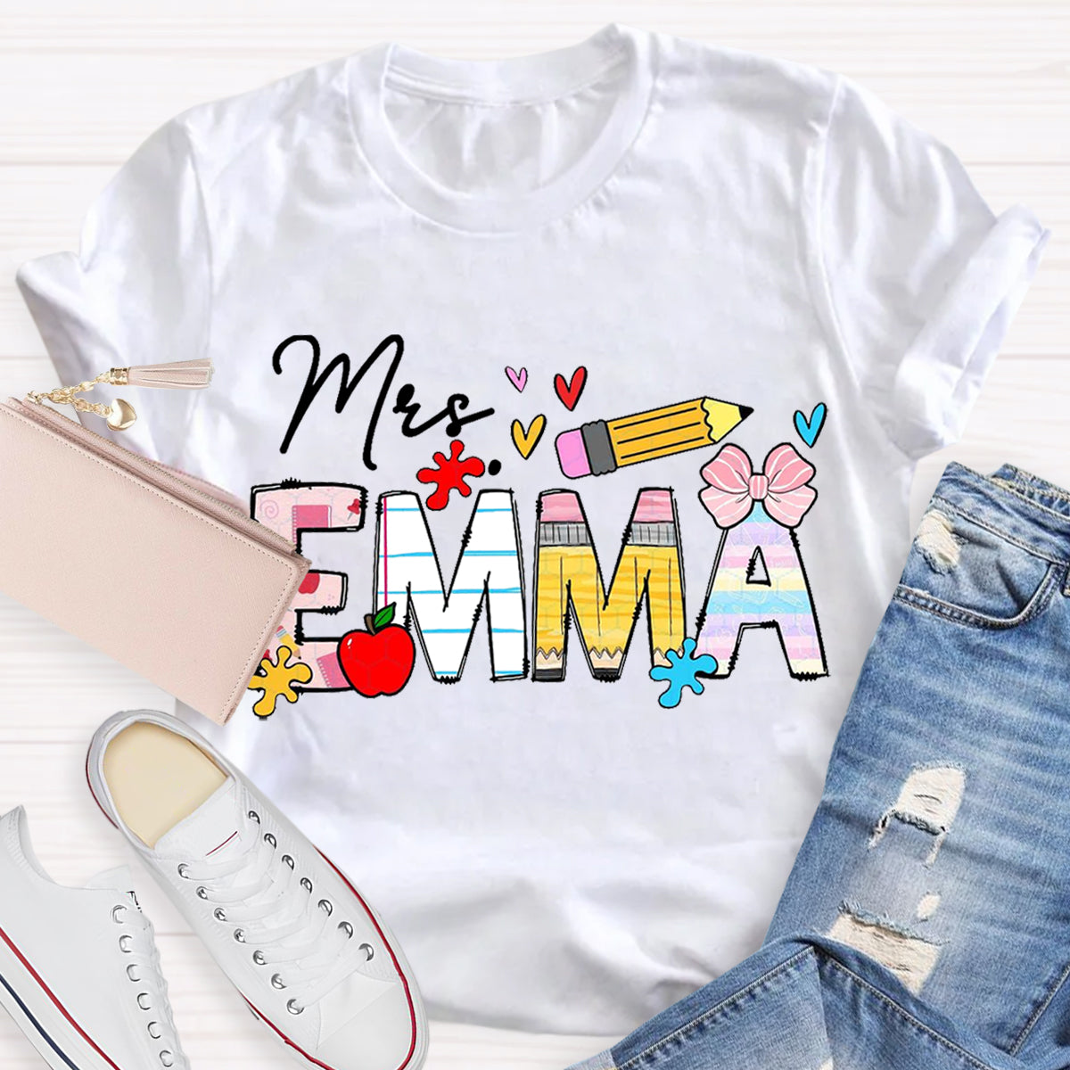 Personalized Your Name Teacher T-Shirt