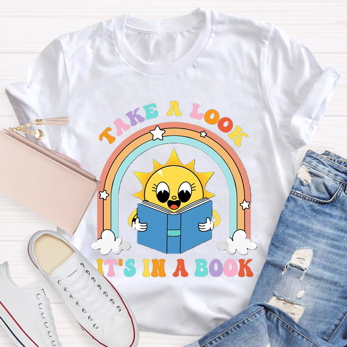 Take A Look It's In A Book Teacher T-Shirt