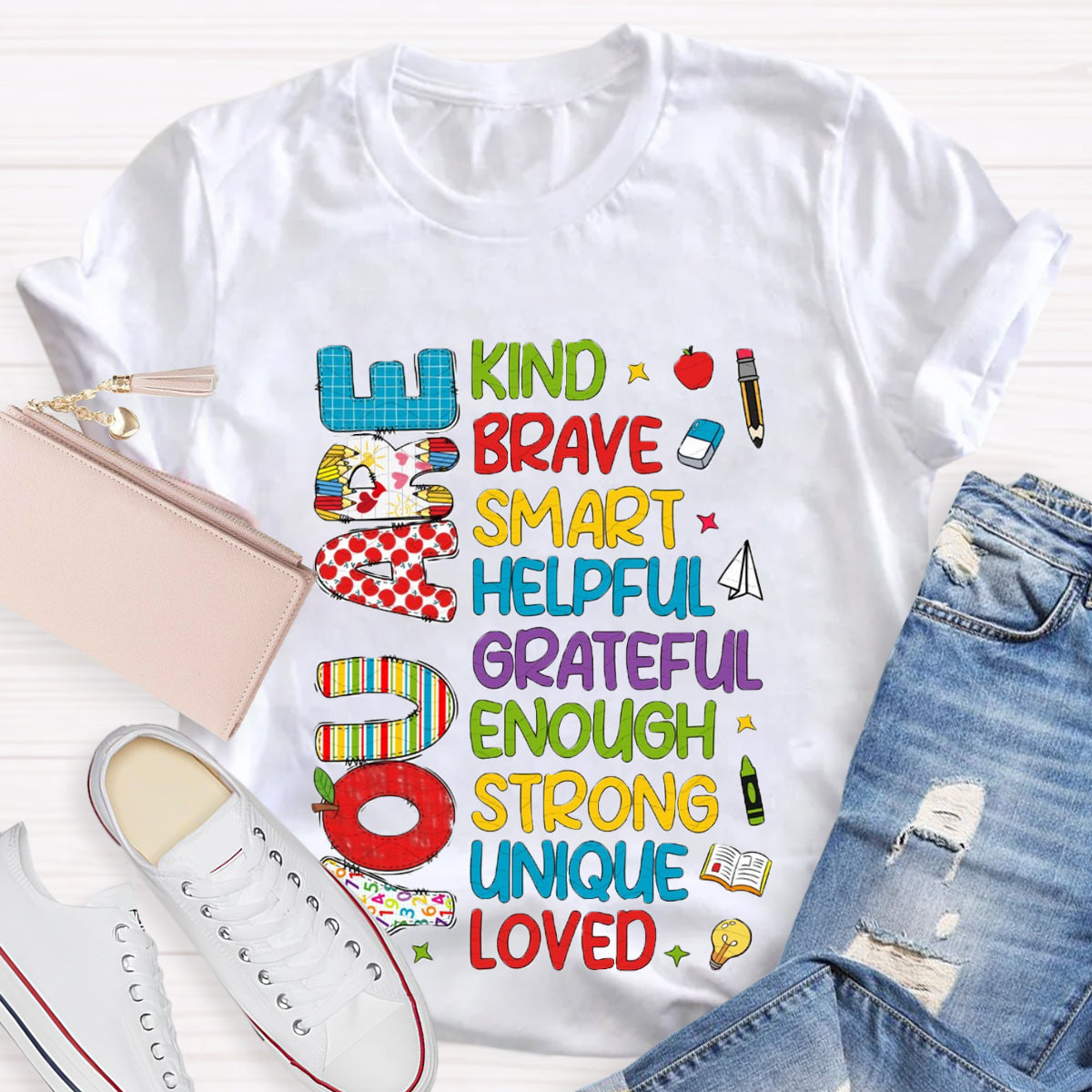 You Are Kind Brave Teacher T-Shirt