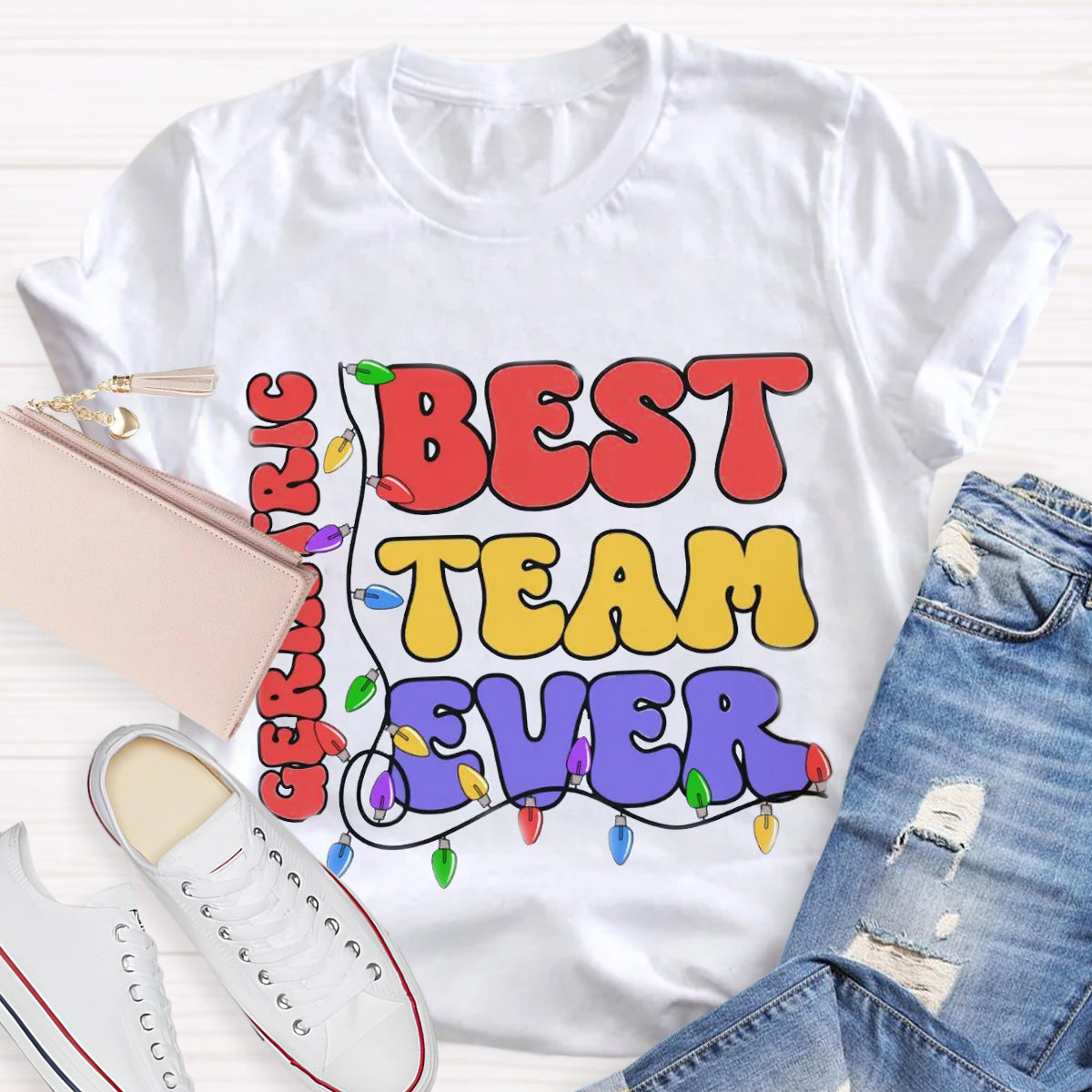 Personalized Team Name Christmas Teacher T-Shirt