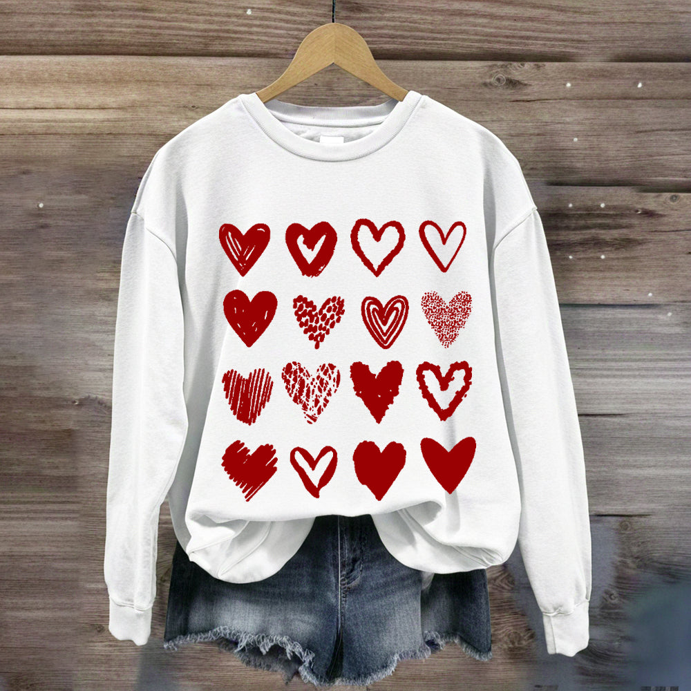 Valentine's Day Cute Heart Sweatshirt