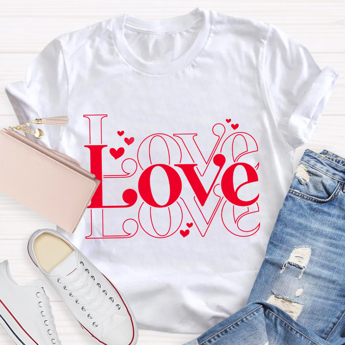 Cute Valentine Heart Teacher T-Shirt